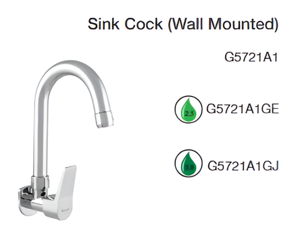 sink cock (wall mounted)