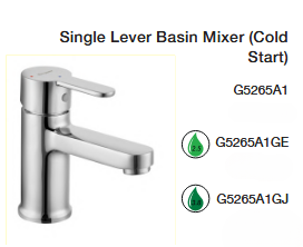 single lever basin mixer (cold start)