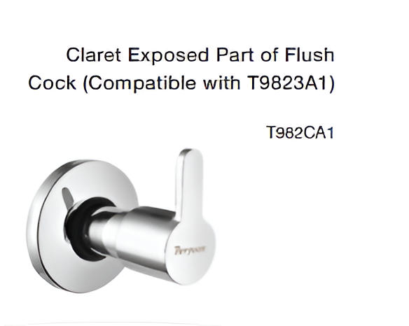 claret exposed part of flush cock (compatible with t9823a1)
