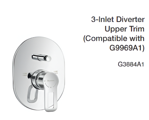 3 lnlet diverter upper trim (compatible with g9969a1)