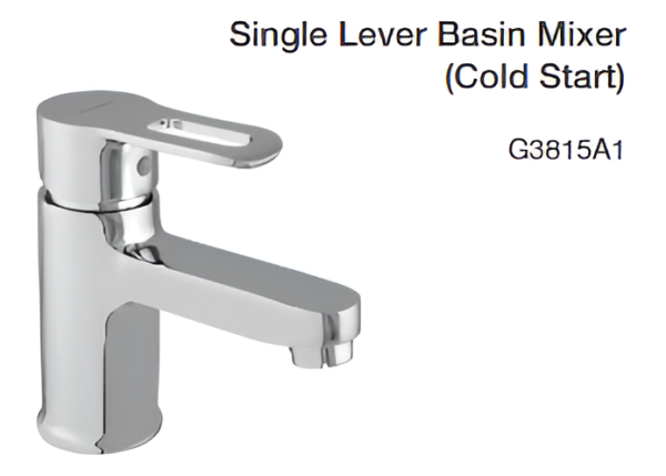 single lever basin mixer (cold start)