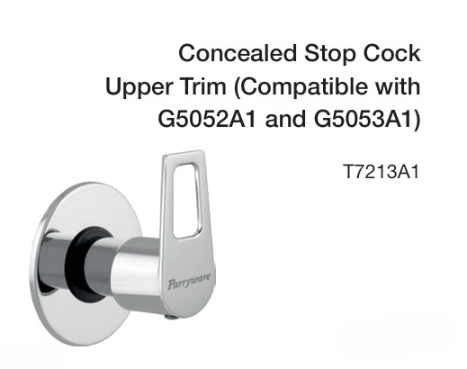 concealed stop cock upper trim (compatible with g5052a1 and g5053a1)