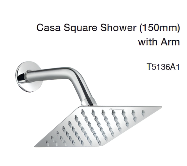 casa square shower (150mm) with arm