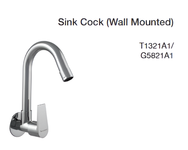 sink cock (wall mounted)